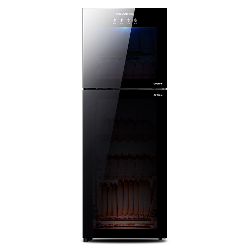 凡萨帝(fasato)消毒柜ZTP-168全面屏触控版 120L大容量厨房酒店通用型 高温臭氧消毒柜不锈钢材质五层架