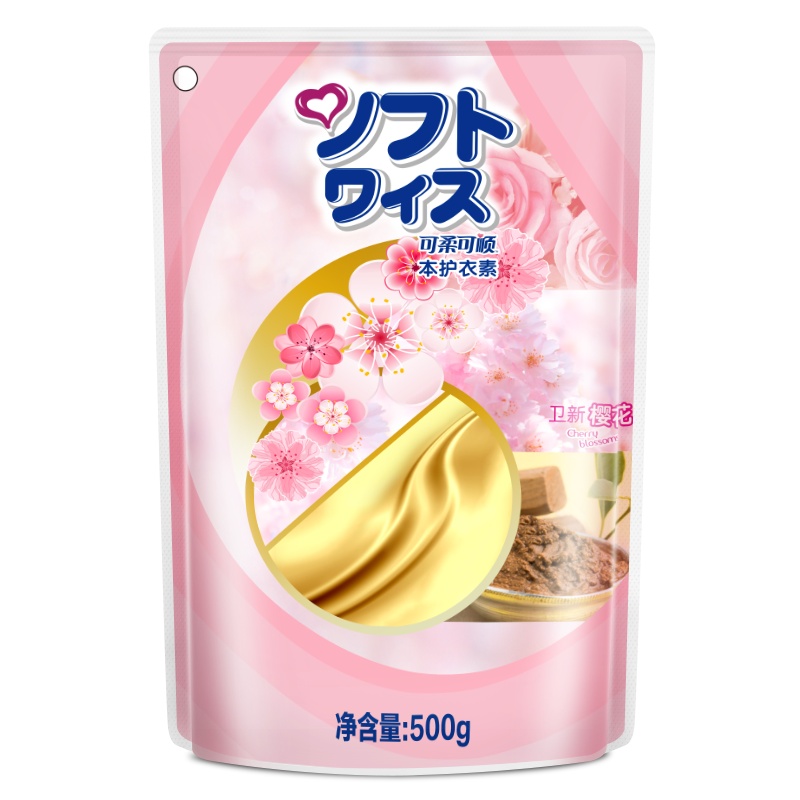 可柔可顺 衣物去静电柔顺剂护理剂清怡樱花)通用袋装补充装 500g 威露士出品