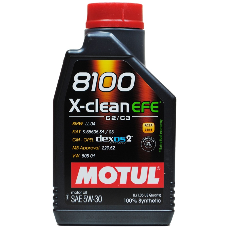 摩特 MOTUL 全合成机油 8100 X-CLEAN EFE 5W-30 1L