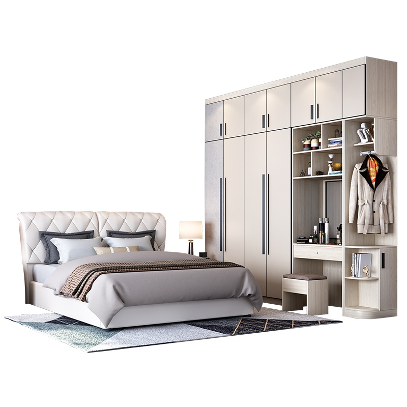 诗尼曼全屋家具现代简约卧室整体衣柜定制多功能衣帽间小户型定做