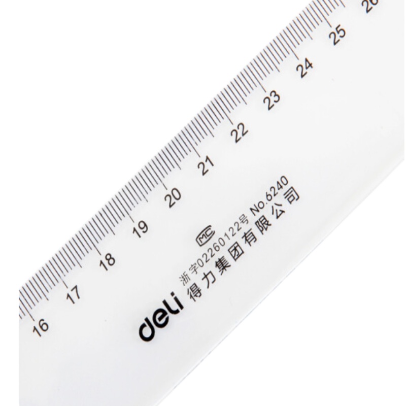 得力 钢尺直尺 30cm塑料直尺 三角尺 长尺塑料尺子 8463