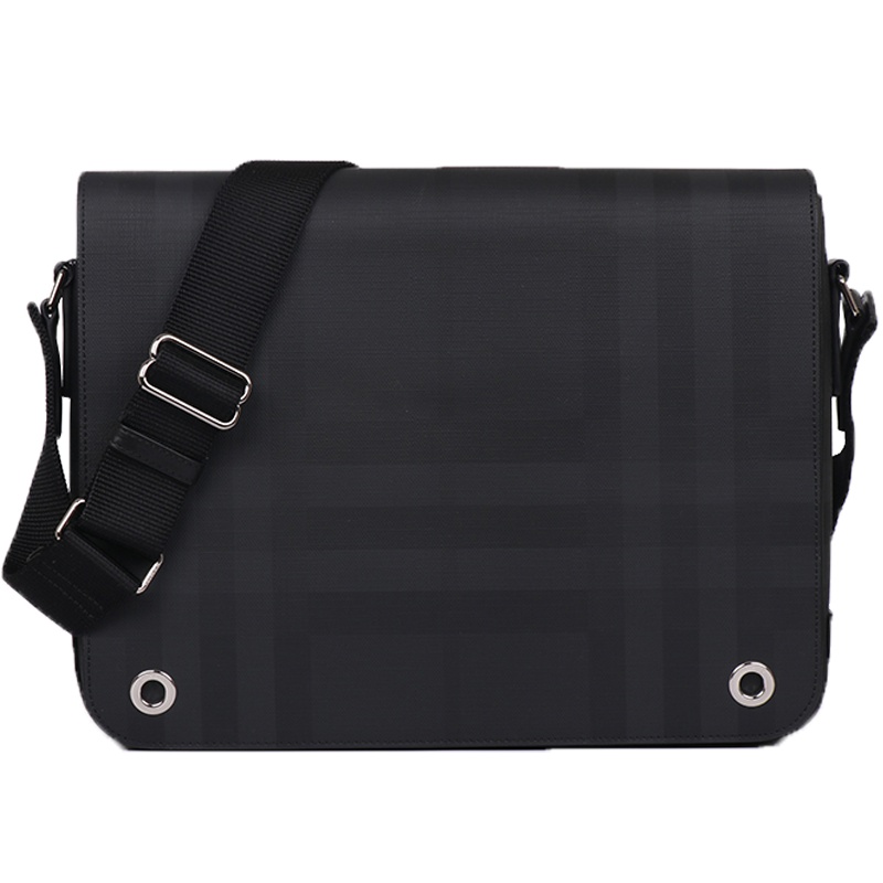 BURBERRY 博柏利 男款热塑性聚氨酯/织物单肩斜挎公文包 80139491