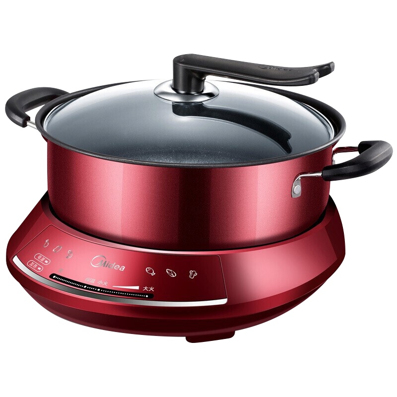 美的(Midea) 电火锅 MC-DHY28 家用大容量 多功能 可视外观