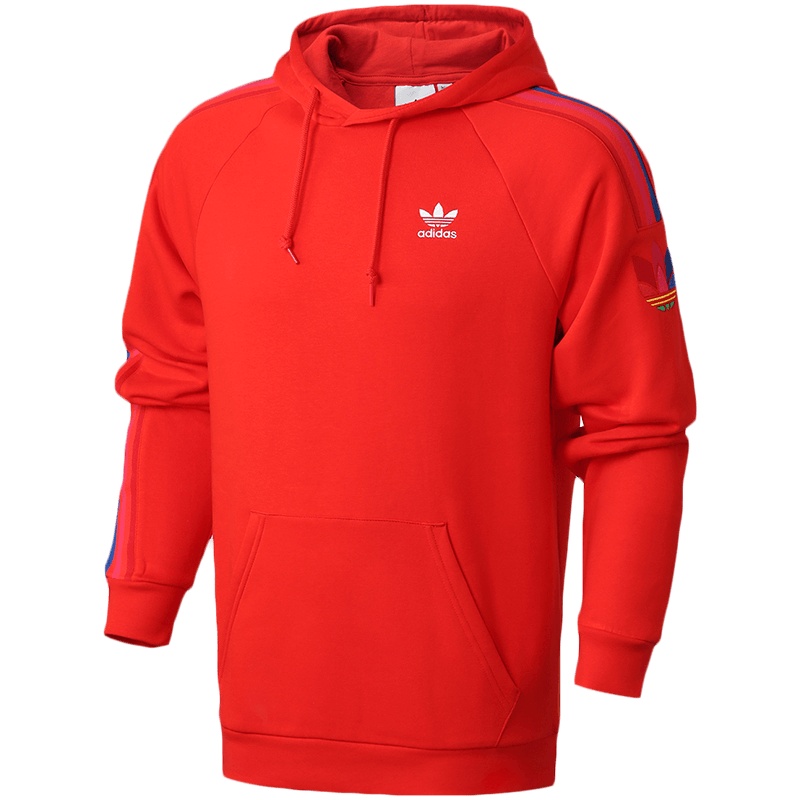 阿迪达斯三叶草服男卫衣连帽套头衫加绒运动休闲服GE6247