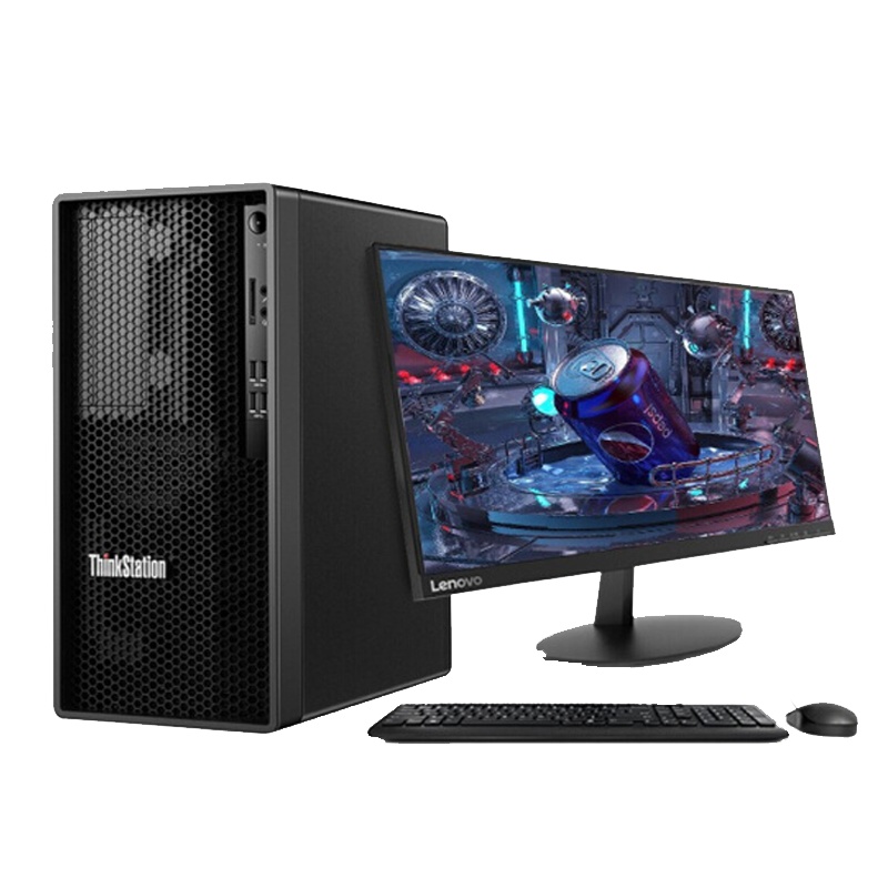 联想ThinkStation K 商用家用台式机电脑工作站套机 图形渲染+21.5英寸屏 定制(i5-10500 8GB 1TB P620-2GB独显 500W电源 WIN10)