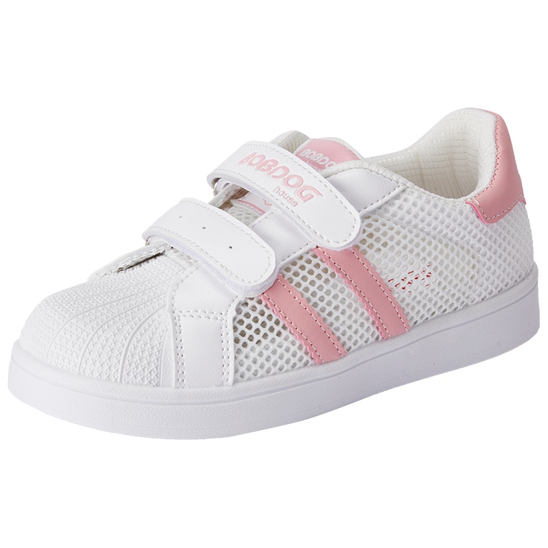 巴布豆house童鞋女童小白鞋2021夏季新款单网透气女孩儿童运动鞋子板鞋BBS21332DW