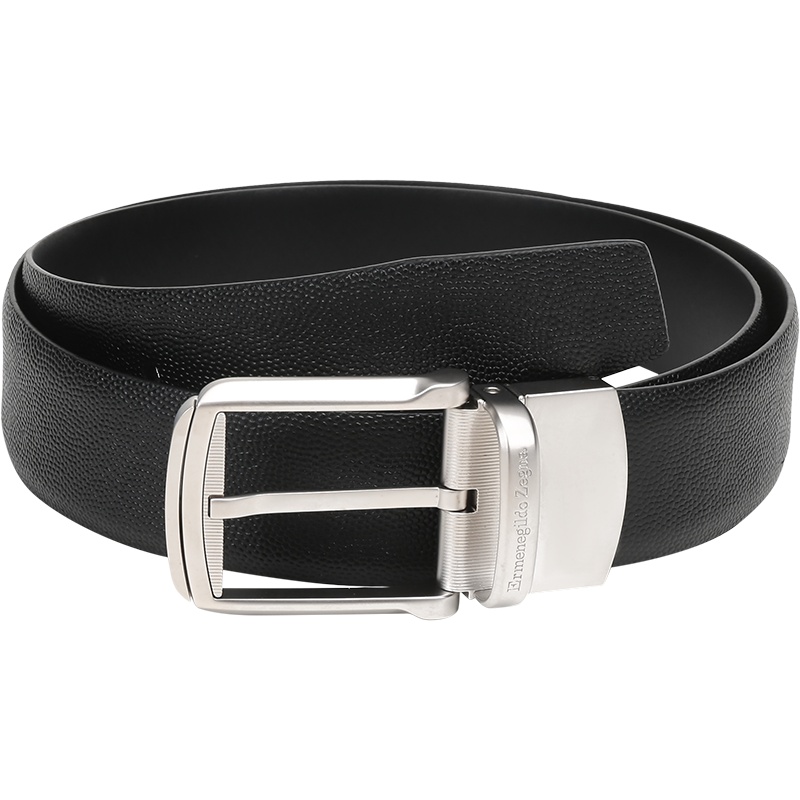 Ermenegildo Zegna 杰尼亚 男士 皮革针扣式双面皮带腰带 B1CY1A J1111F