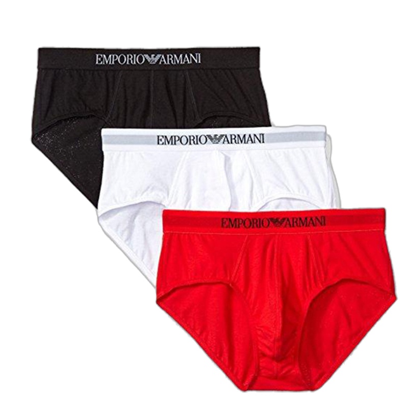 [直营]EMPORIO ARMANI阿玛尼Classic Brief男士经典棉质三角内裤三角裤三件装110824