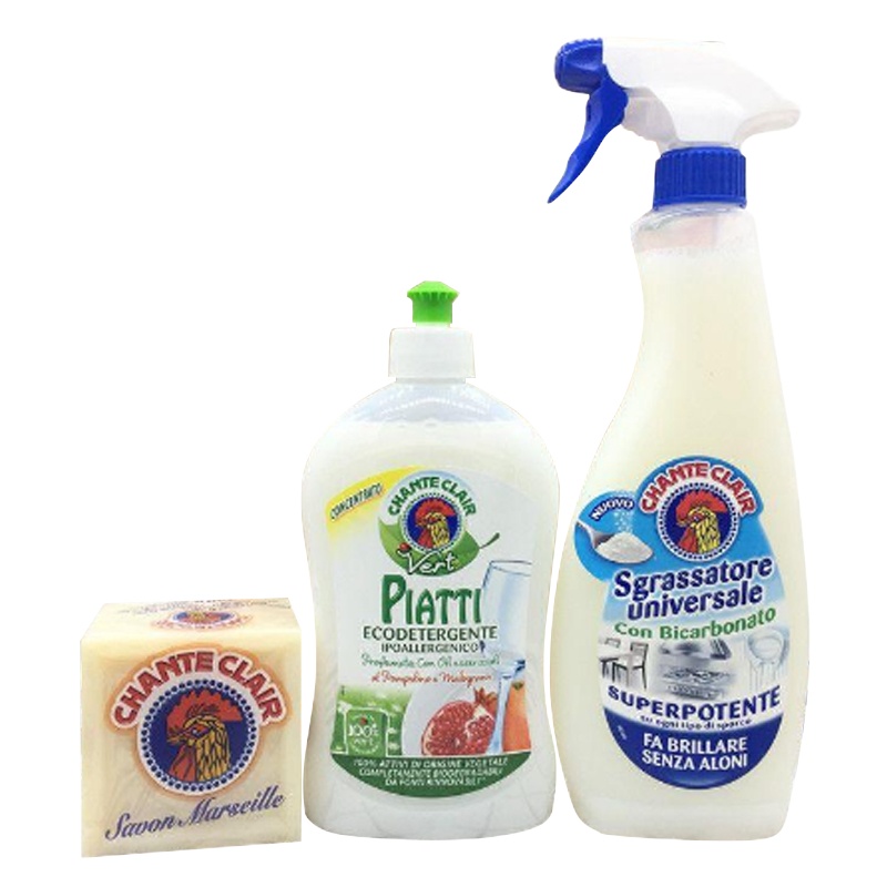 大公鸡头香缇卡莱礼盒套装 天然马赛皂 浓缩洗洁精 油污清洁器