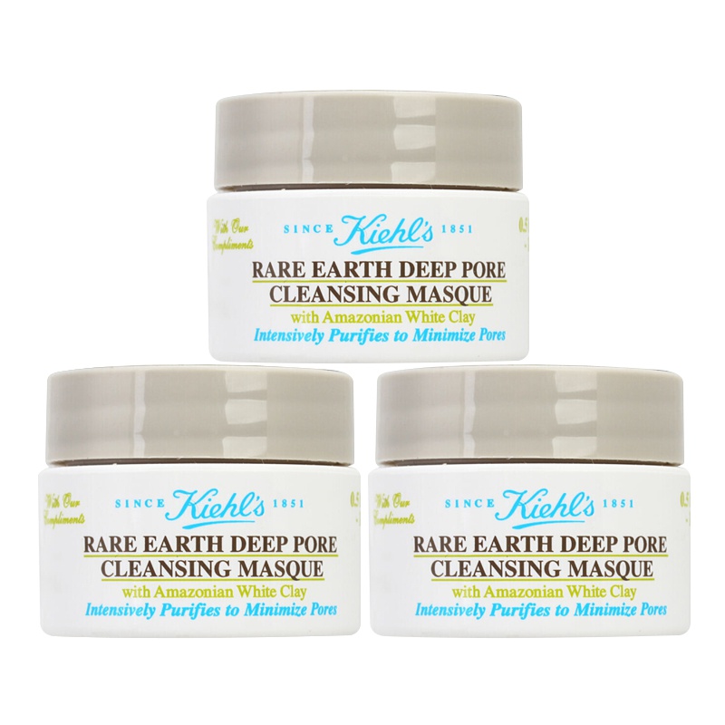 科颜氏(Kiehl's)亚马逊白泥净肤面膜14ml*3