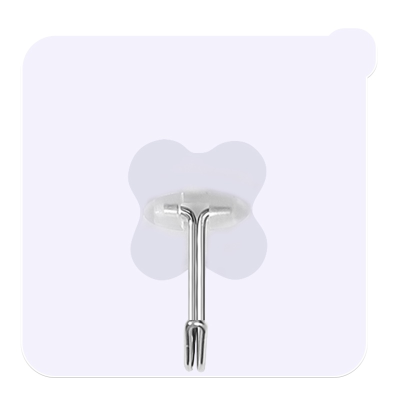 邦禾挂钩强力粘胶墙壁挂墙无痕承重吸盘厨房勾衣帽粘贴免打孔粘钩 透明8只装