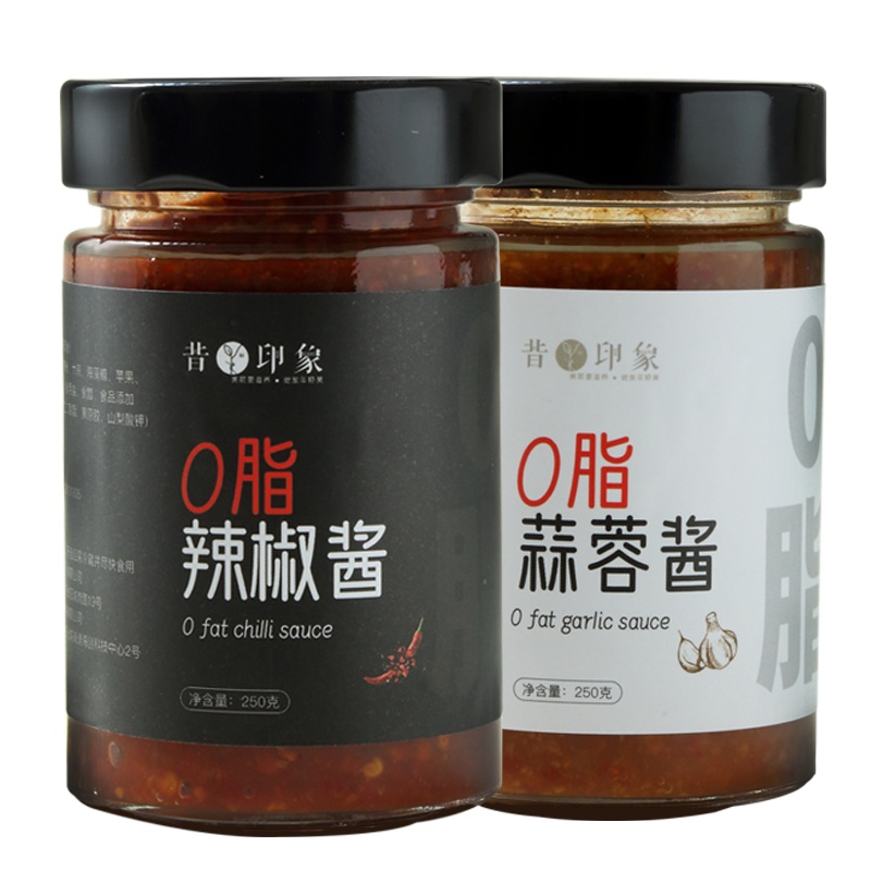 昔日印象辣椒酱调味0低脂肪卡无油下饭拌饭酱调料轻卡低脂时光辣酱料500g