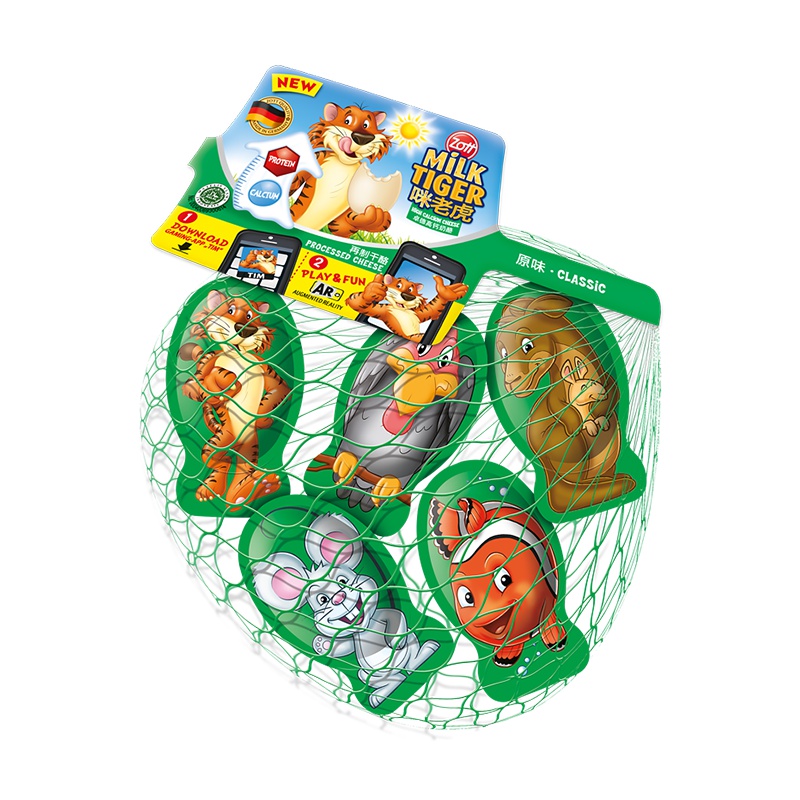 卓德(zott) 德国进口 儿童咪老虎原味奶酪(再制干酪) 100g *3棒棒奶酪 儿童高钙奶酪