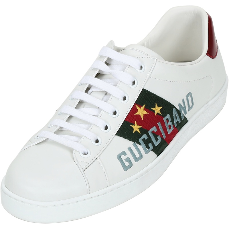 GUCCI 古驰 男士 Ace系列皮革系带休闲运动鞋板鞋 603693 0FI10