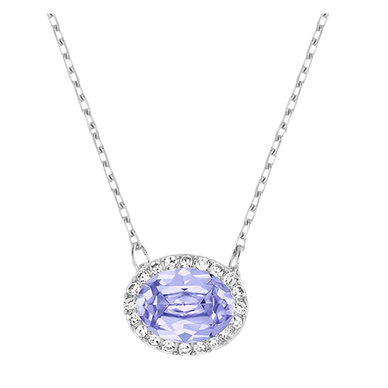 SWAROVSKI施华洛世奇淡紫色椭圆形水晶项链 人造水晶 送恋人 女士5118940