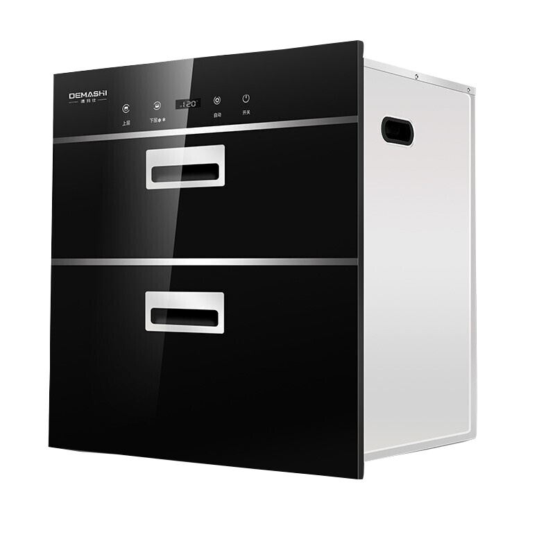 德玛仕 消毒柜 二星级 家用碗柜 嵌入式 家用高温 大容量 厨房消毒碗柜 负离子 ZTD108-3A[三层抽屉设计]