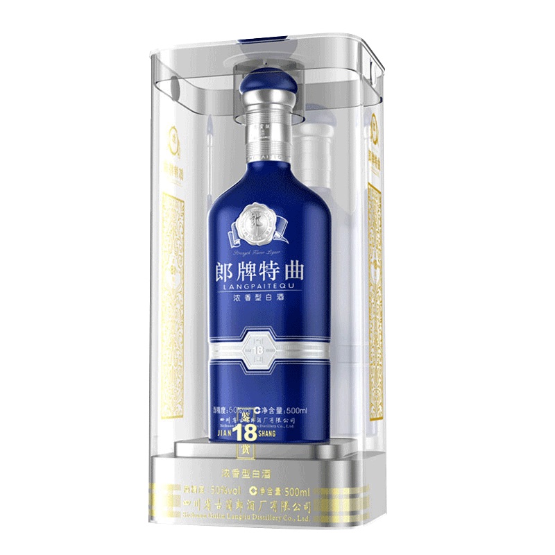 郎酒 郎牌特曲 鉴赏18 50度浓香型白酒500ml单瓶