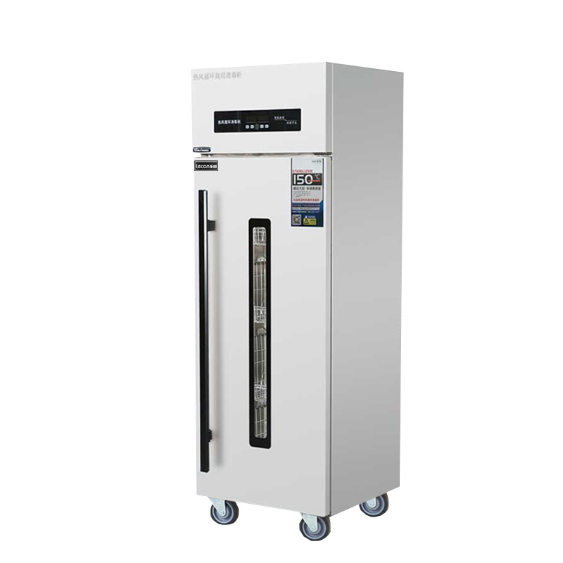 乐创 lecon工程电脑款单门推车式高温热风循环大容量消毒柜饭堂工厂食堂商用餐盘款消毒柜 LC-J-MJ500