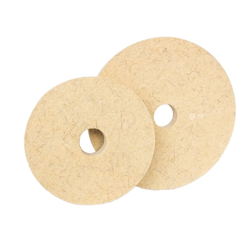 羊毛轮抛光轮法耐金属玻璃不锈钢刀具打磨轮砂轮机镜面抛光片羊毛轮 直径200MM32MM内孔20MM厚度