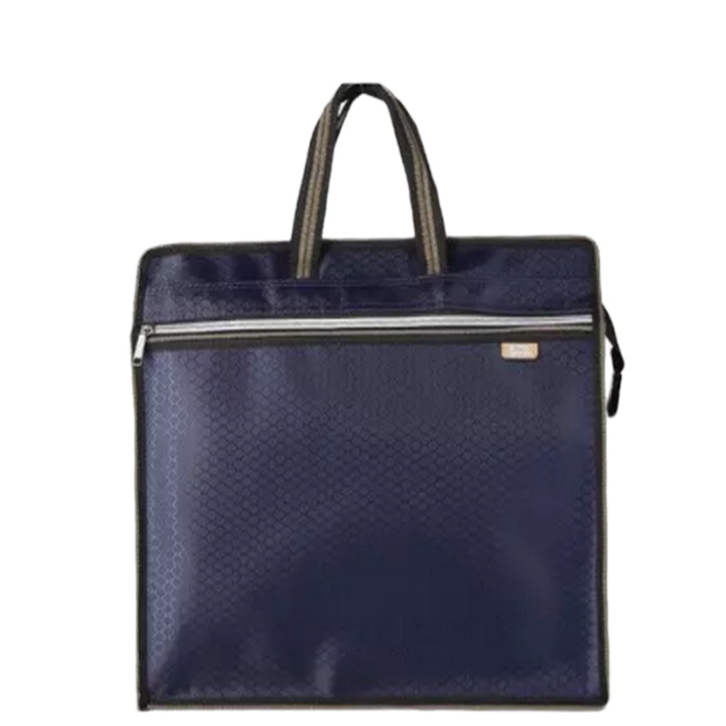 毅力达F8003防水公文包手提袋加厚帆布足球纹文件袋 商务办公开会包 会议袋39*33*7.5cm 新