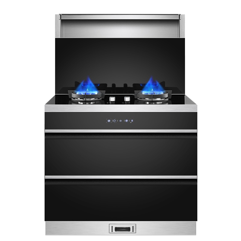 长虹(CHANGHONG) 家用集成灶21m³一体式灶家用环保灶自动清洗油烟机侧吸式大吸力烟灶消一体机套装液化气