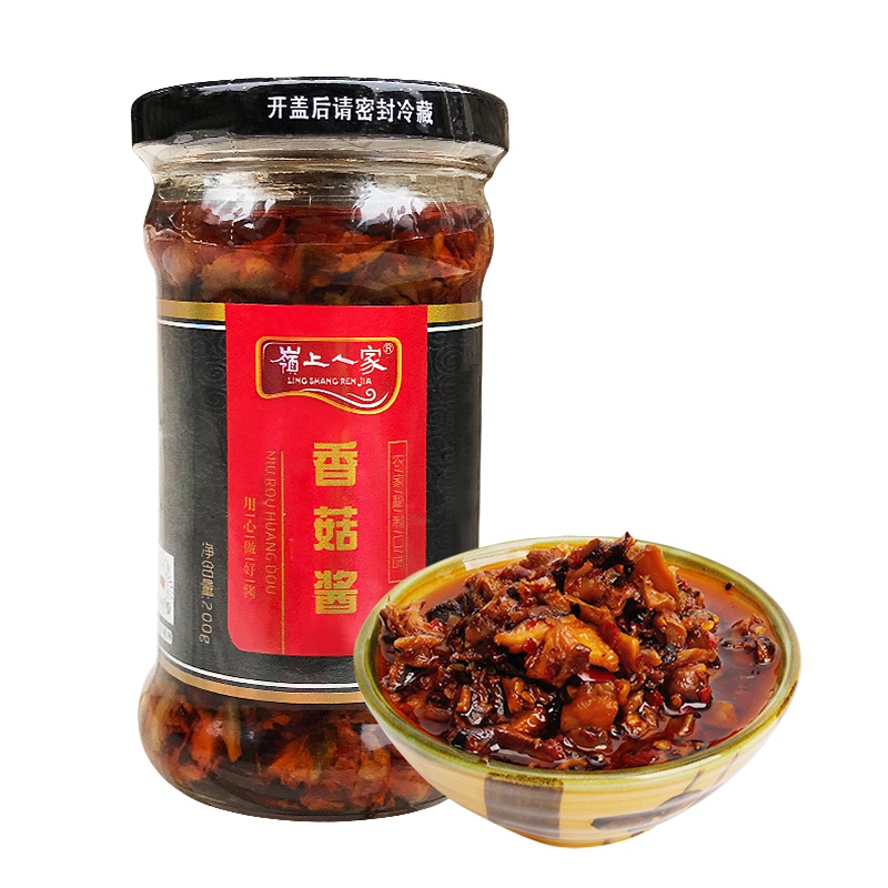 香菇酱 拌饭拌面夹馍配粥香辣蘑菇酱200g