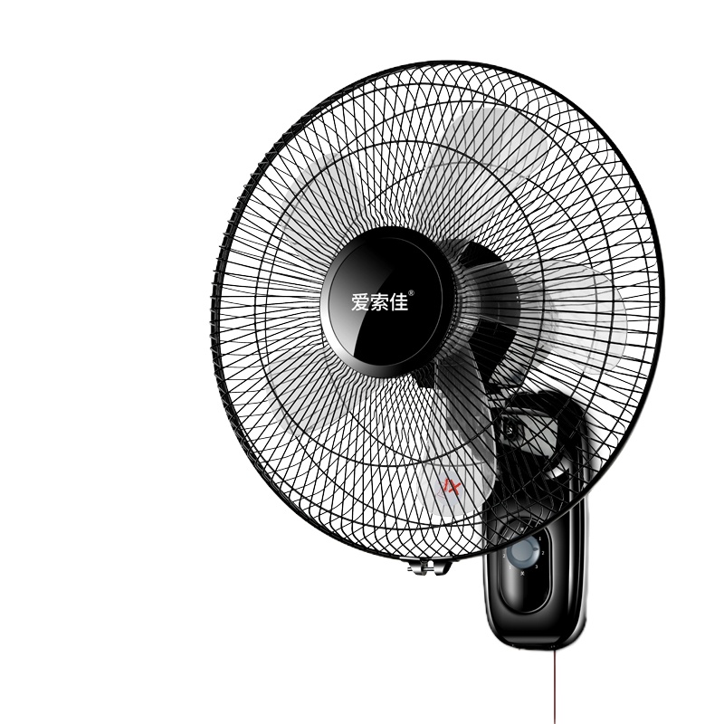 壁扇家用挂壁式电风扇挂墙风扇机械壁挂餐厅16寸工业宿舍摇头电扇 壁扇机械塑料枫叶
