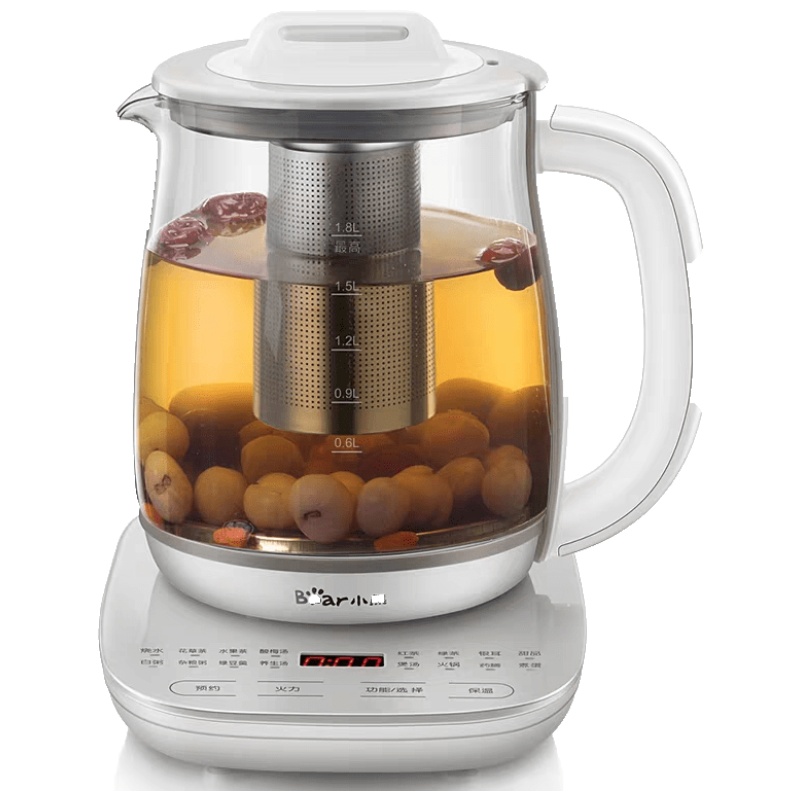 小熊养生壶全自动加厚玻璃家用电煮花茶壶器