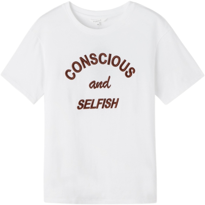 Puella夏新款欧货大版宽松字母Tins潮学生女短袖T恤