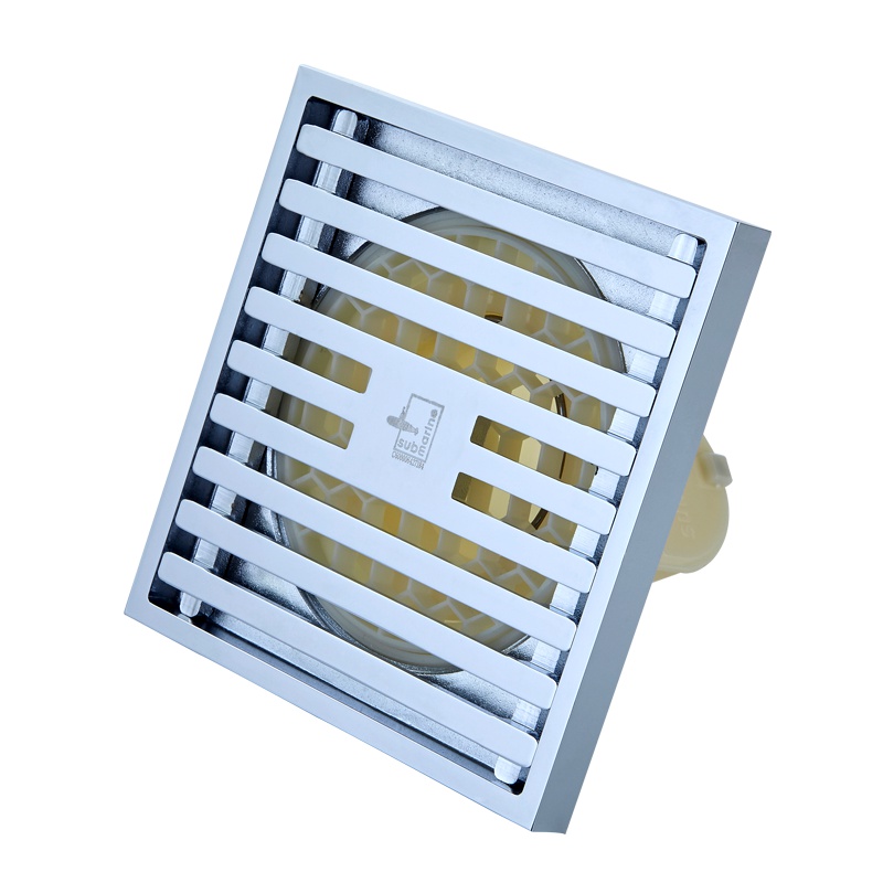 潜水艇（Submarine）TK50-10 铜镀铬自动密封式淋浴四防地漏