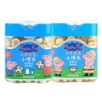 小猪佩奇PeppaPig小馒头120克×2牛奶味+蛋黄味 2罐装 儿童零食