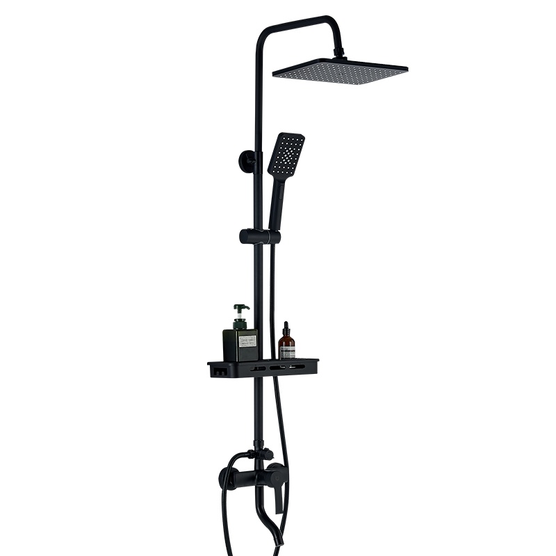 联勒(UNILER)卫浴淋浴花洒套装家用全铜龙头浴室沐浴淋雨喷头套装增压花洒