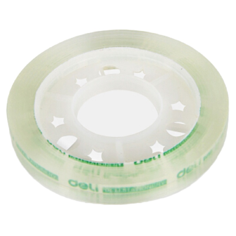 得力(deli)透明办公文具胶带 学生小型修正胶带 30002 8mm*40y(36.6米) 12卷/筒