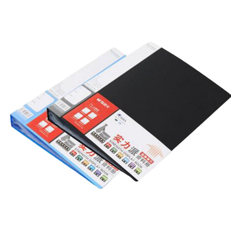 晨光(M&G)ADM95087 A4轻便夹 插袋文件夹文件册单力夹4个 黑色