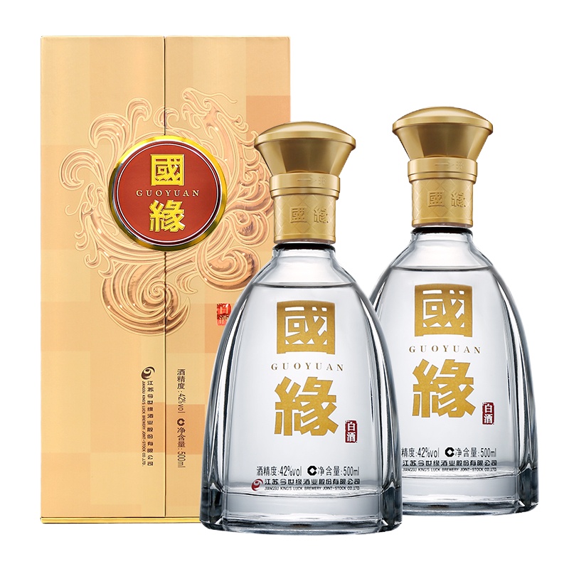 今世缘 国缘对开42度 500ml*6 整箱 浓香型 白酒