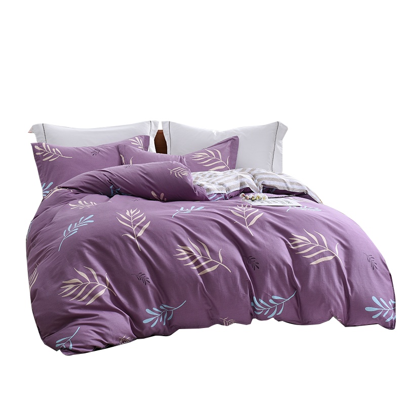 路易卡罗(Louiskellog)纯棉活性印花四件套 粉色抽象画花 精品四件套 单个价