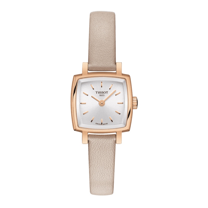 [送礼优选]天梭(TISSOT)瑞士手表 精巧雅致金色表带 乐爱系列皮带女士石英表T058.109.36.031.00