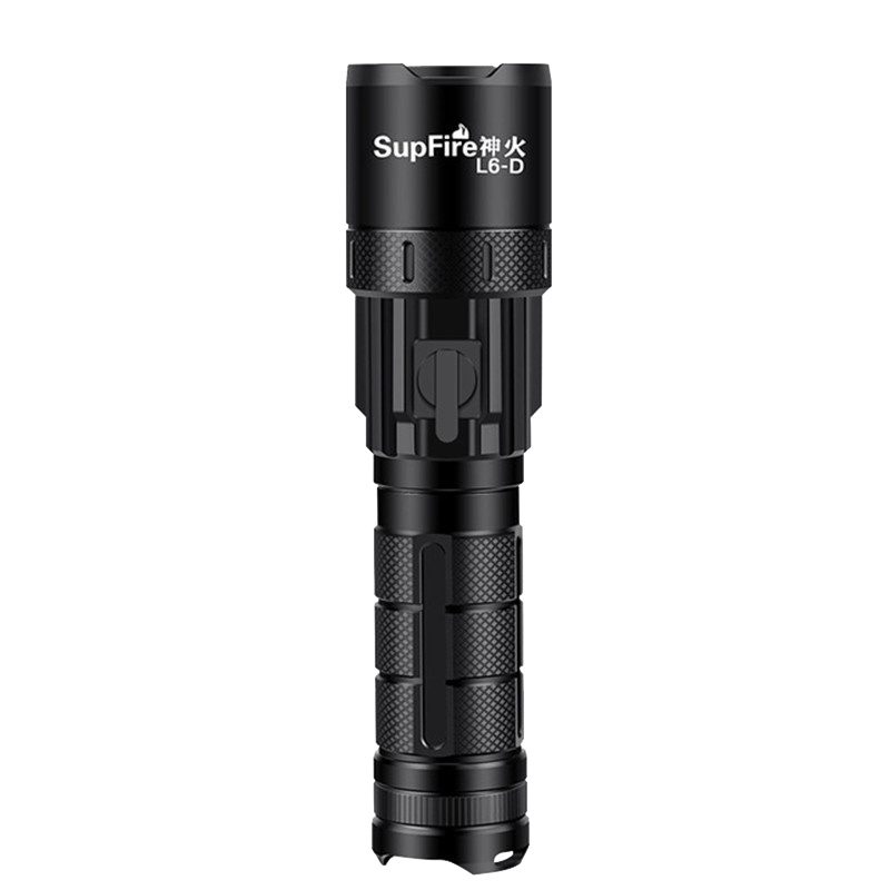 神火SupFire 铝合金直充款高亮度长续航户外露营防水强光手电筒L6-D充电探照灯户外超亮远射家用超长续航