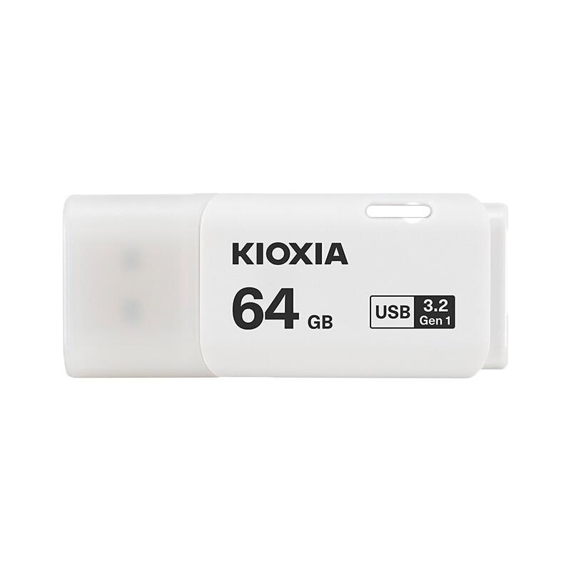 铠侠(Kioxia)64GB U盘 U301隼闪系列 白色 USB3.2接口(原东芝优盘)防尘拔盖设计 高速商务学生优盘
