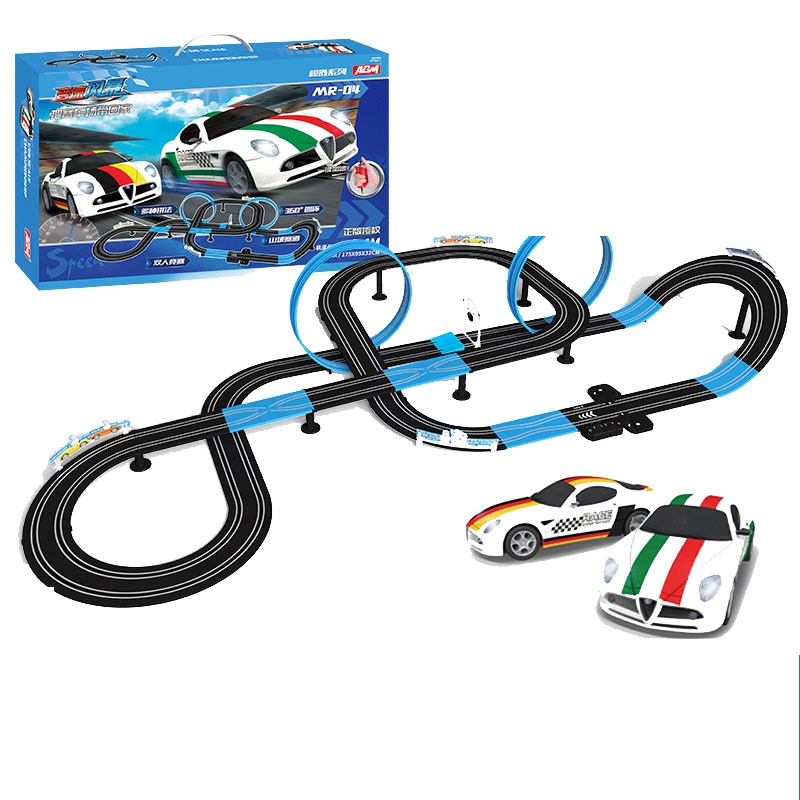 agm音速风暴儿童玩具车电动轨道车火车男孩汽车遥控轨道大型赛车DTR-04音速风暴迷你4号