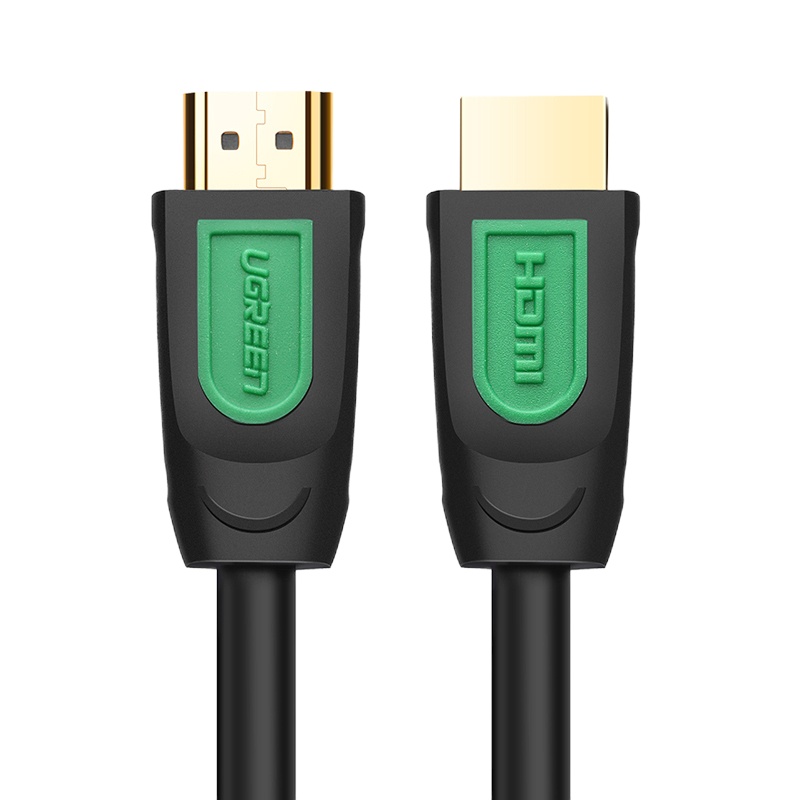 绿联 HDMI线2.0版 高清连接线 显示器投影仪线 圆线绿黑 1米