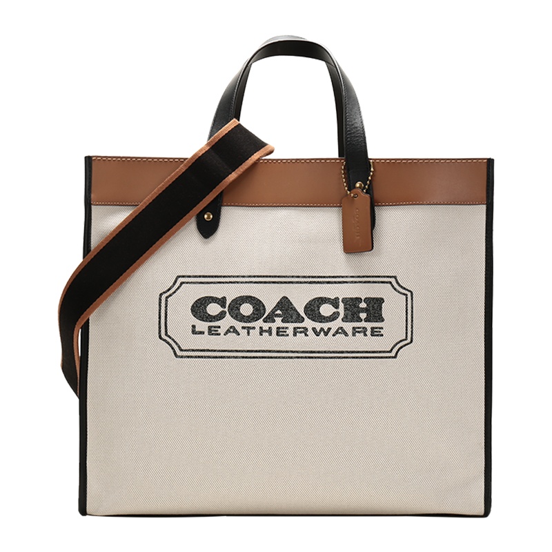 COACH 蔻驰 女士FIELD 40号托特包手提单肩包带小包织物配皮 89164