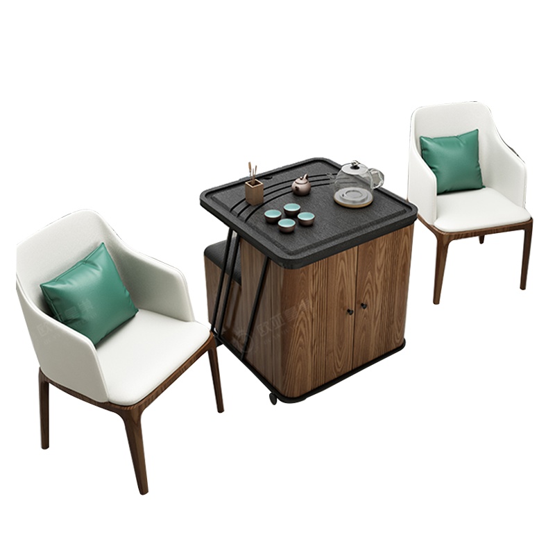 火烧石移动茶车泡茶桌多功能一体家用阳台边几小户型客厅功夫茶台