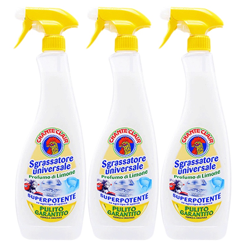 大公鸡头 多功能重油污清洁剂厨房强力去污神器油渍净清洁家庭装 (柠檬味) 600ml*3瓶
