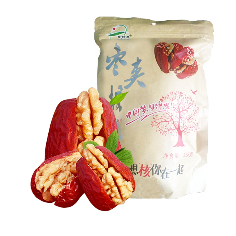 梦仲思258克枣夹核桃红枣夹核桃仁抱抱果夹心红枣