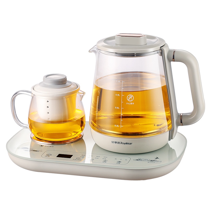 荣事达(Royalstar)套装养生壶1L YSH10-T16A加厚玻璃电热烧水壶花茶壶黑茶
