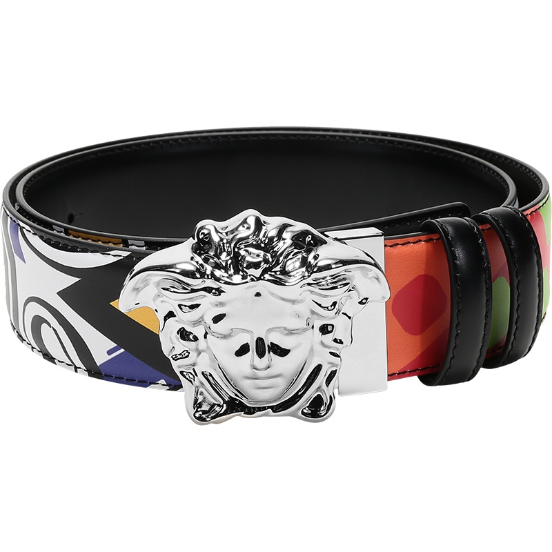 VERSACE 范思哲 男士 皮革板扣式双面皮带腰带礼盒 DCU6705 DVST2