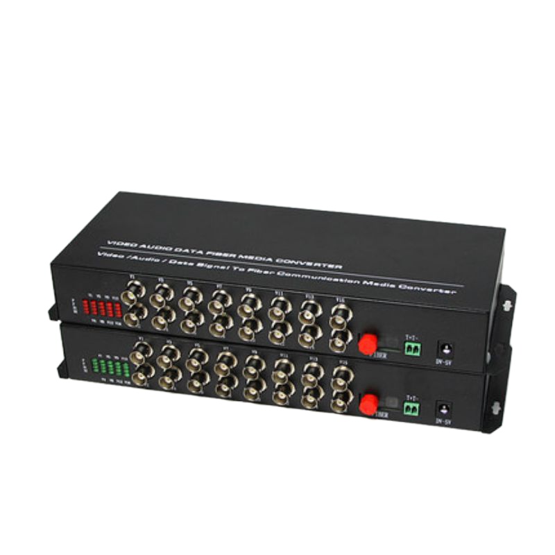 桌面式16路纯视频光端机