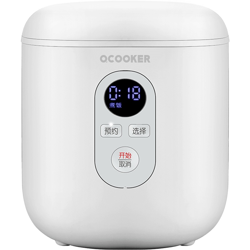 圈厨迷你新款电饭煲小型电饭锅1-2人可预约 2人煮饭煮粥1.2升小容量小米 白色单人复古小巧高颜值智能简约面板小米生态链