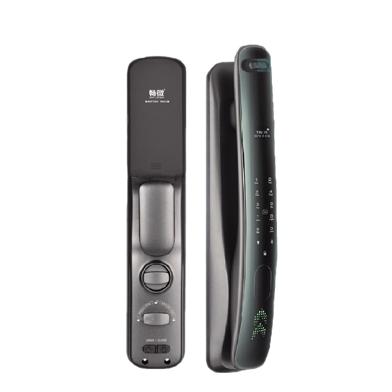 广安 畅微 H11-1(带指纹识别) 3D人脸识别全自动智能锁 指纹锁 密码锁 家用智能门锁 灰黑